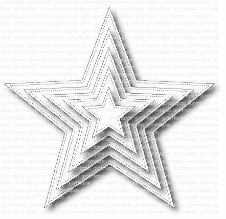 Gummiapan: Hand Drawn Stars With Small Stitches  -  stanssisetti