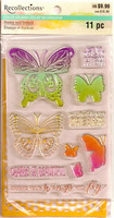 Color Splash Stamp & Stencil: Butterflies - setti