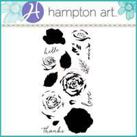 Layering Clear Stamps:  Rose -kirkas leimasinsetti
