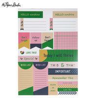 Navy & Green Planner Stickers -tarrakirja