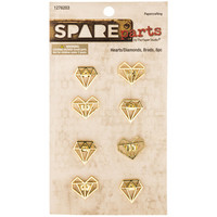 Spare Parts: Gold Heart & Diamond Brads