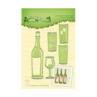 Leabilities: Wine Bottle & Glass -stanssisetti