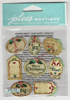 Jolee's Boutique 3D Dimensional Stickers: Mini Christmas Oval Tags Repeats