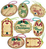 Jolee's Boutique 3D Dimensional Stickers: Mini Christmas Oval Tags Repeats
