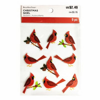 Christmas 3D Stickers: Cardinals