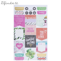 Agenda 52 Foiled Sticker Pack: Watercolor Love -tarrakirja