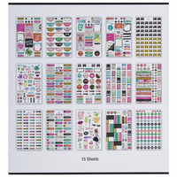 Agenda 52 Foiled Sticker Pack: Watercolor Love -tarrakirja