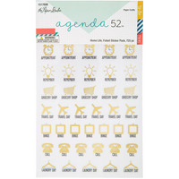 Agenda 52 Foiled Sticker Pack: Home Life -tarrakirja