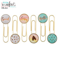Flea Market Fancy Paper Clips: Gold Marble