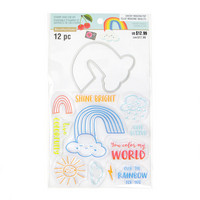 Cheeky Modern Pop stamps & dies: Rainbow -setti
