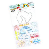 Cheeky Modern Pop stamps & dies: Rainbow -setti