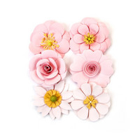 Backyard Table Medium Paper Flowers: Pink