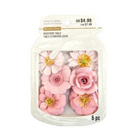 Backyard Table Medium Paper Flowers: Pink