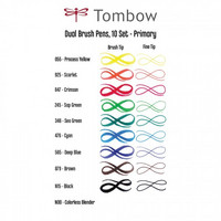 Tombow Dual Brush Pens: Primary Palette - tussipakkaus