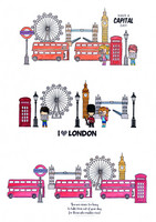I Love London  - kirkas leimasinsetti