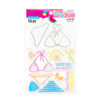 Pool-Riffic stamps & dies: Bikini -setti