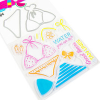 Pool-Riffic stamps & dies: Bikini -setti