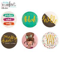 Flea Market Fancy Flair Pins: Messy Hair