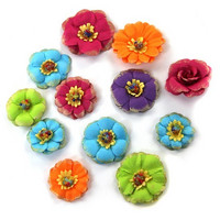 Recollections Paper Flowers:  Halloween Colorful