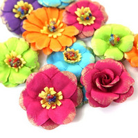 Recollections Paper Flowers:  Halloween Colorful