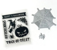 Halloween stamps & dies: Web & Jack-O-Lantern  -setti