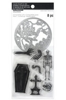 Halloween stamps & dies: Graveyard & Coffin  -setti