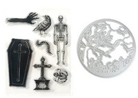 Halloween stamps & dies: Graveyard & Coffin  -setti