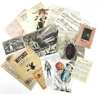 Halloween Book Pages Ephemera