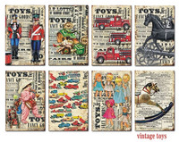 Decorer: Vintage Toys - minipaperisetti