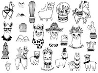 Aladine Scrap Stamps: Llamas - leimasinsetti