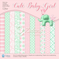Zulana Creations: Cute Baby Girl 12x12 - paperikokoelma