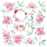 Zulana Creations: Rose Garden 12x12 - paperikokoelma