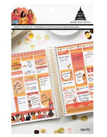 Capitol Chic Designs Weekly Sticker Kit: Red & Orange - tarrakirja