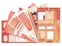 Capitol Chic Designs Weekly Sticker Kit: Red & Orange - tarrakirja
