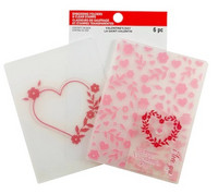 Recollections Valentine Clear Stamp & Embossing Folders 2020 : Hearts & Flowers  -setti