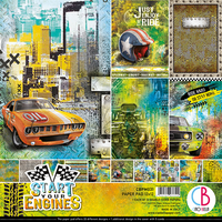 Ciao Bella: Scrapbooking Paper Pad : Start Your Engines 12x12