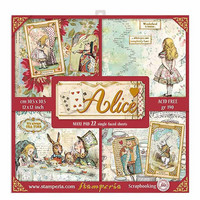 Stamperia: Alice Maxi Pad 12 x 12 paperikokoelma