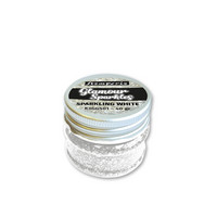 Stamperia Glamour Sparkles 40g : Sparkling White - glittermurske
