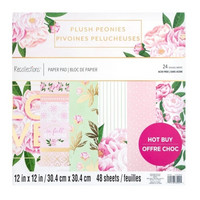Recollections: Blush Peonies 12x12 - paperilehtiö