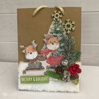 Wooden Glitter Shapes: Snowflake Gold - puukoristeet