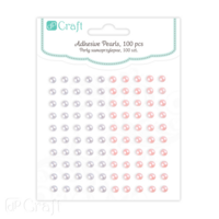Adhensive Pearls : Pink & White  5 mm