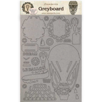Stamperia Greyboard: Voyages Fantastiques A4 chipboard koristeet