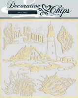 Stamperia Decorative Chips: Romantic Sea Shore - chipboard leikkeet