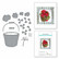 Spellbinders: Geranium and Antique Wooden Bucket  - stanssisetti