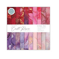 CC Essential Craft Papers 6 x 6 :  Ink Drops - Rose