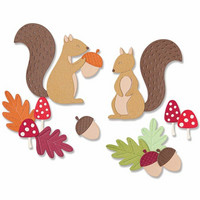 Sizzix Thinlits: Harvest Squirrels  -stanssisetti