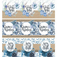 Large Shrink Sleeves:  Watercolor Christmas/Winter  #67