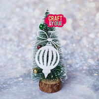 Craft & You: Christmas Ball with a bow - stanssisetti