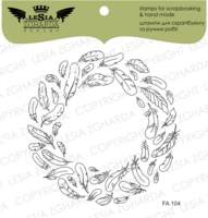 Lesia Zgharda Design: Wreath of Feathers  - leimasin