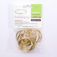 Vaessen Creative Book Bindings Rings: Gold 38mm - saranarengaslajitelma